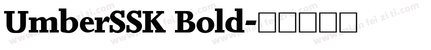 UmberSSK Bold字体转换